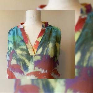 Sunset Palm Tree Paradise Top NWOT
